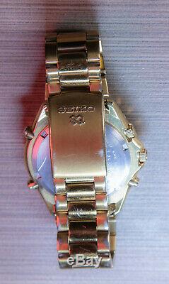 Classic Seiko Alarm Chronograph Watch Flightmaster 7t34-6409 Japanese Made