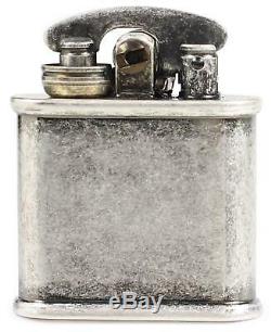 Colibri Flint Oil Lighter Nickel Barrel Antique Stylish Design Made in Japan F/S