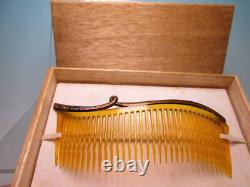 Comb 4.7inches gold maki-e lacquer, Mitsutoshi Kouzuki, wooden box