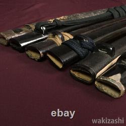 D1304 Japanese Edo Samurai Lacquered SAYA 13pc katana wakizashi koshirae tanto