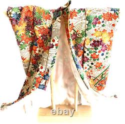 Decorative Japanese Kimono made in Japan from Antique Kimono Silk and Fabrics