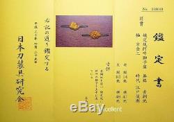 EXCELLENT Certificated MENUKI 18-19thC Japanese Edo Antique for Koshirae F047