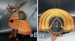Edo Period Antique Samurai Helmet Tetsu Sabiji sanzyuuni kansei Kabuto Japan