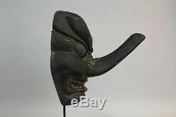 Exceptionally Rare Antique (ca 1600s-1700s), Japanese/Japan, Wooden Tengu Mask