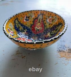 Exquisite Japanese Hand Painted Porcelain Bowl Flowers Asian Antique Art Tulip