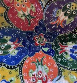 Exquisite Japanese Hand Painted Porcelain Bowl Flowers Asian Antique Art Tulip