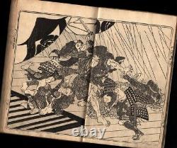 Famous Samurais by KINIYOSHI 1847 Japanese Original Woodblock Print Ukiyoe Book