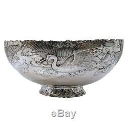 Fine Antique Silver & Gold/mixed Metal Bowl, Meiji Period, Japan