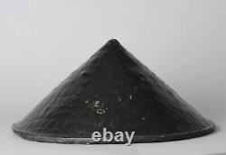 Fine samurai Hat, Jingasa with family crest Edo, 18-19 th. C Z96