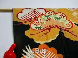 Finest Vintage! / Japanese Kimono Silk Antique Wedding Furisode / Rare /211
