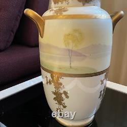 Hand Painted Nippon Vase Early 1900s Antique