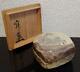 Iga ware Kogo box Japanese tea ceremony with calligraphy, antique crafts