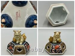 Incense Burner Japan Arita ware lion design Japanese antique 11.6inch