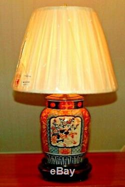 JAPANESE IMARI LAMP Antique Porcelain Vase GINGER JAR Meiji Arita 19th C. 3S