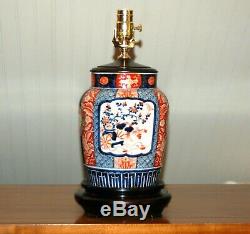 JAPANESE IMARI LAMP Antique Porcelain Vase GINGER JAR Meiji Arita 19th C. 3S
