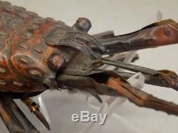 Japan Antique Jizai netsuke statue spiny lobster Movable type rare