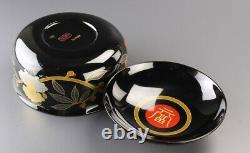 Japan Antique Lacquered Wooden Dessert Dish Bowl by Great artisan Heian Zohiko