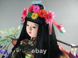 Japan Doll Kimono Gorgeous Object Interior Antique Figurines Ornament 21inch
