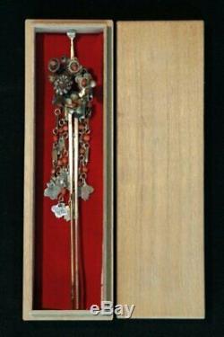Japan Geisha hair pins Kanzashi 1900s Japanese Kmono craft accessory