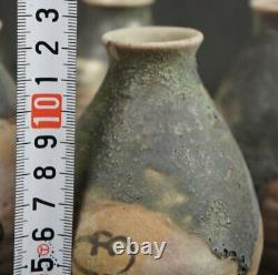 Japan Sake Tokkuri Oribe ceramic jar 1880 Kiln art craft