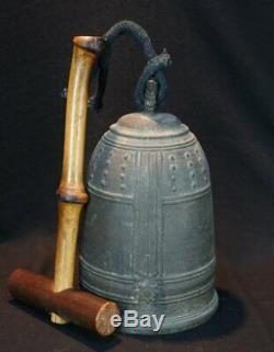 Japan Tsuri-kane Buddhist bronze bell 1800s antique Japanese sculpture art