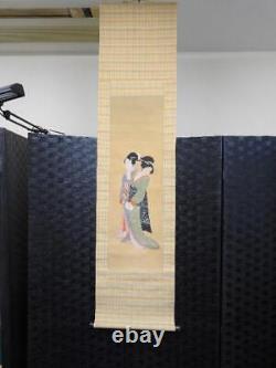 Japan VIntage Kakejiku Beauties Hanging Scroll M996