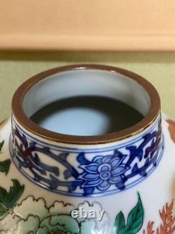 Japan VIntage Kakejiku Kutani Ware Vase No. Peony Shiramine Matsuyama Antique