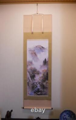 Japan Vintage Kakejiku Hanging Scroll Hiroshi Taro Momiji Kakei Gorge Silk Rar