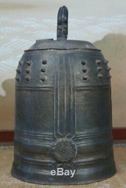 Japan bronze Buddhist bell 1900s Tsuri-kane lost wax tectinque craft