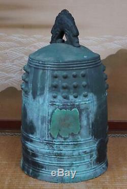Japan bronze bell from Buddhist temple 1880s antique Japanese sculpture