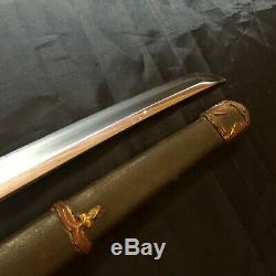 Japan shinto blade signed family blade with mon in ww2 army 98 gunto mount