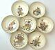 Japanese Antique Awata Ware the Seven Deities of Good Fortune Sake Cup Set of 7