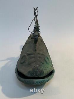 Japanese Antique Catfish Shape Temple Bell (e3)