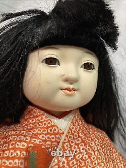 Japanese Antique Cool and Beautifu Doll Kimono Doll (No base)