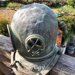Japanese Antique Diving Helmet Marine Vintage Very Rare Q9