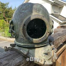 Japanese Antique Diving Helmet Marine Vintage Very Rare Q9