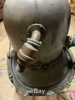 Japanese Antique Diving Helmet TOA with Nameplate Marine Vintage Very Rare Q6