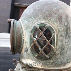 Japanese Antique Diving Helmet Toa Sensuiki Deep Sea Bronze Vintage Glasses