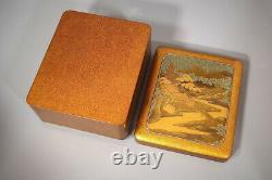 Japanese Antique Gold Maki-e Box Meiji Period