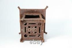 Japanese Antique Iron openwork lantern ornament Toro Buddhism BOS342-2