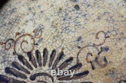 Japanese Antique Ko Seto Ware Dragonfly Plate 8 1/2 Inches Edo Era