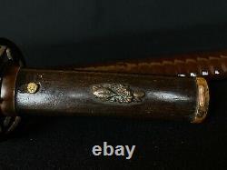 Japanese Antique Koshirae Sword Mounting Katana Tsuba Menuki Fuchi(b647)