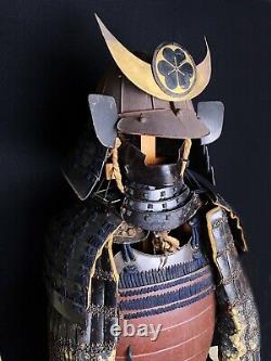 Japanese Antique Samurai Armour Yoroi Kabuto Genuine Life Size Edo Period (b811)
