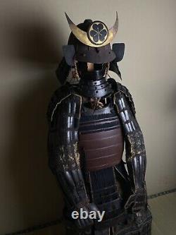 Japanese Antique Samurai Armour Yoroi Kabuto Genuine Life Size Edo Period (b811)
