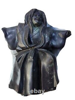 Japanese Antique Signed/ Mark Bronze Sculpture Kabuki Actor Fine Detail