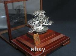 Japanese Antique Sterling Silver Bonsai Pine Tree Mitsunori made in Japan 1