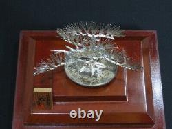 Japanese Antique Sterling Silver Bonsai Pine Tree Mitsunori made in Japan 1
