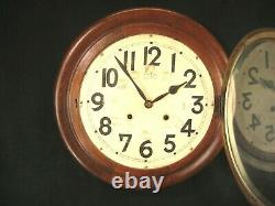 Japanese Antique (c. 1910) Sekosha Wooden Wall Clock Brass Movement & Pendulum