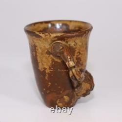 Japanese Bizen ware Pottery Ceramic Sake Cup Edo period w / box BW45