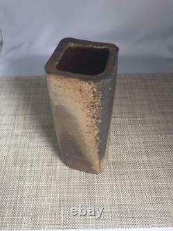 Japanese Bizen ware Tadashi Yoshimoto Flower vase Pottery Pot Ceramic Antique